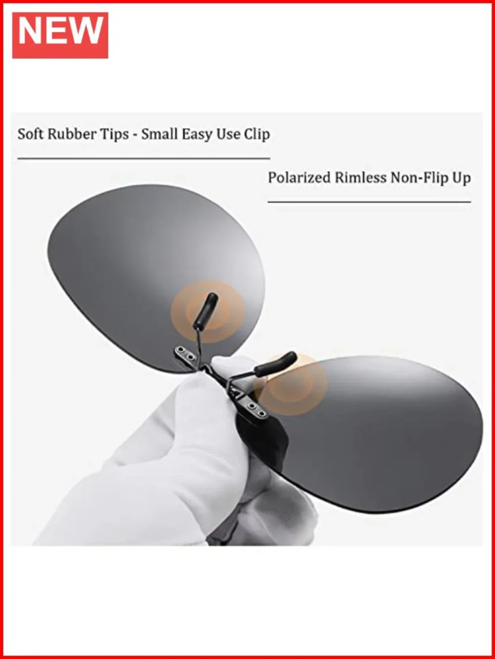 Polarized Clip On Sunglasses Anti-Glare UV400 Protection Flip-Up Driving